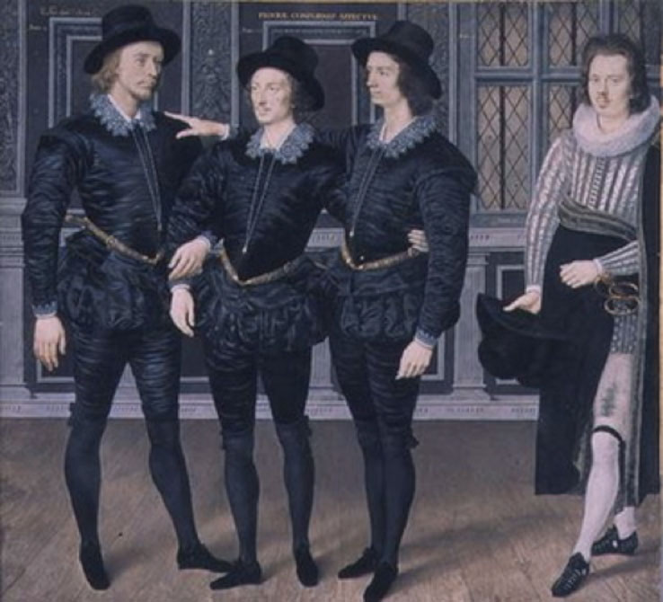 Братья Брауны. Исаак Оливер. 1598(?). Бёрли-хаус траст. Музей Фицвильям, Кембридж.