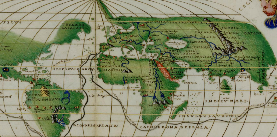 Ill. 15b. Map from Atlas by Battista Agnese