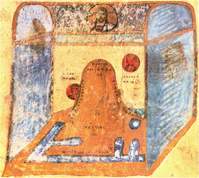 Ill. 6. Illustration from a manuscript of «Christiam topographia” of Cosmas Indikopleustes