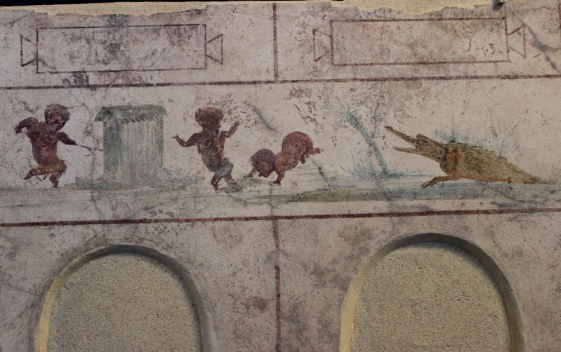Илл. 3. Фрагмент сцены с танцующими карликами из колумбария виллы Дориа Памфили в Риме.